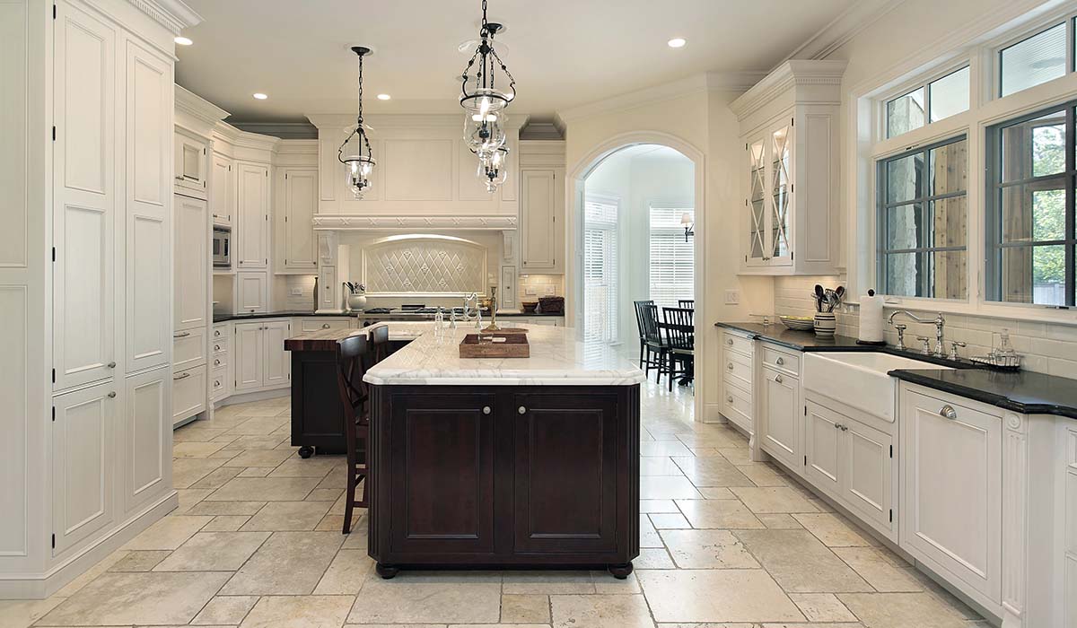 BK Flooring Services kitchen with tile floors