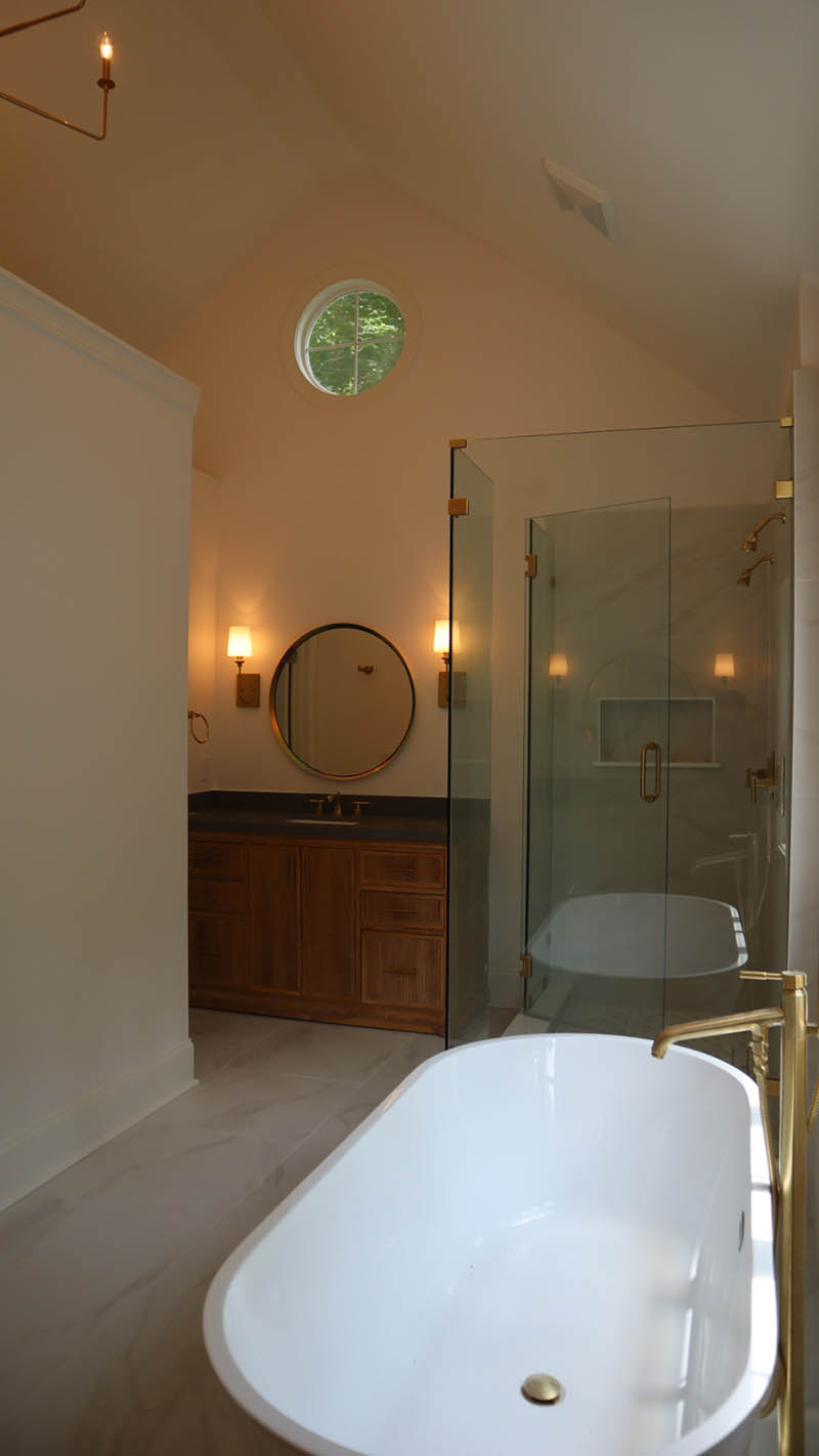 Bathroom tile renovation after