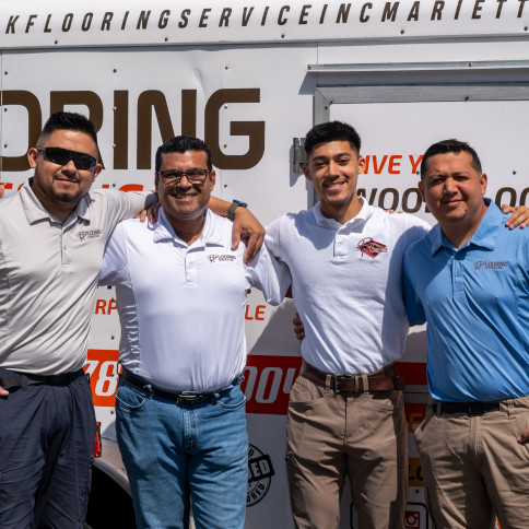 Gerardo Soto - owner of BK Flooring Services and his team