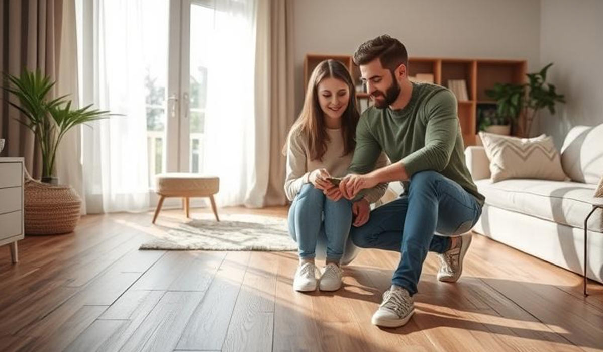 young-couple-looking-at-living-room-flooring-BK-Flooring-Services-1200x700